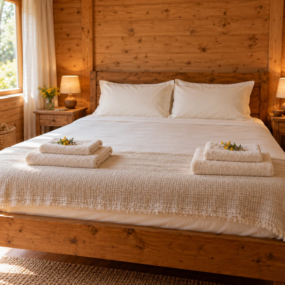 Kit de draps et serviettes pour un lit double
